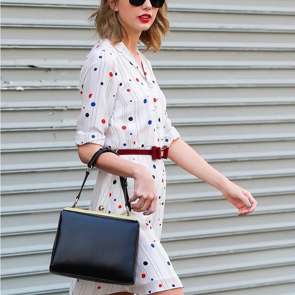 Tommy Hilfiger Zooey Deschanels dress off white with polka dots size 4 - Picture 4 of 8